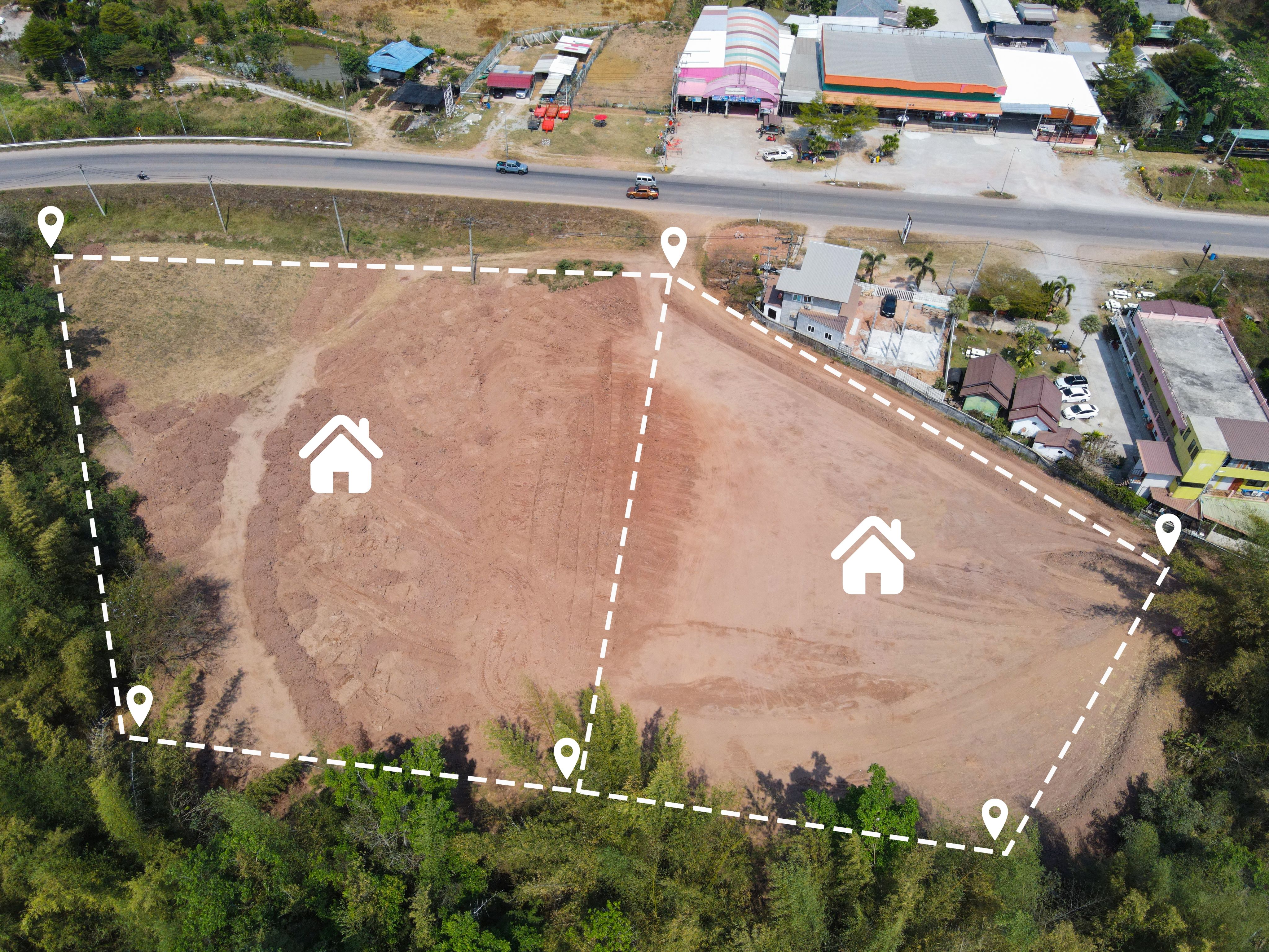 Estate agent overlooking land