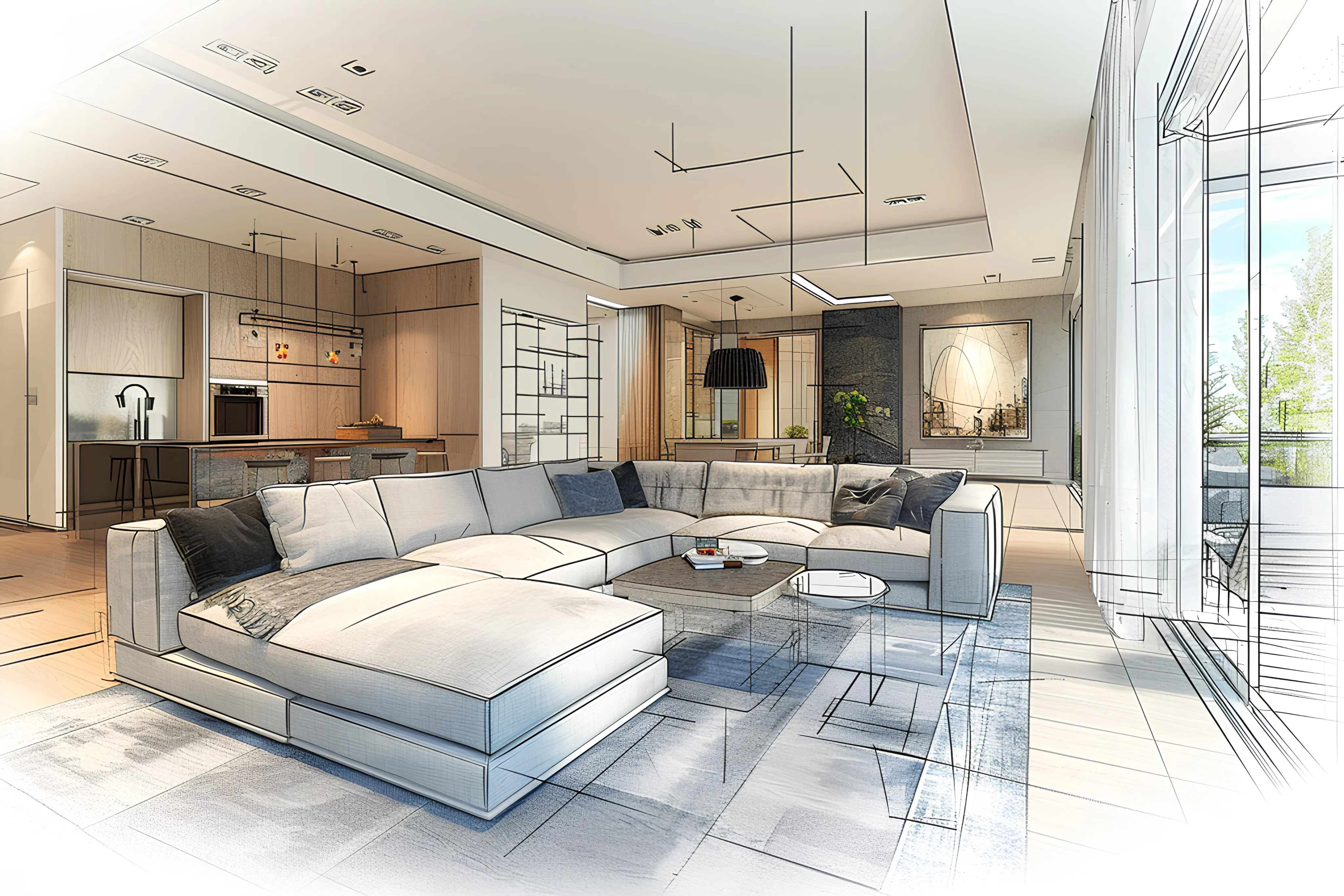 Living room drawing