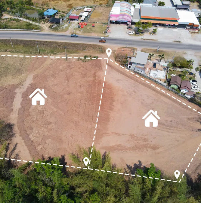 Estate agent overlooking land